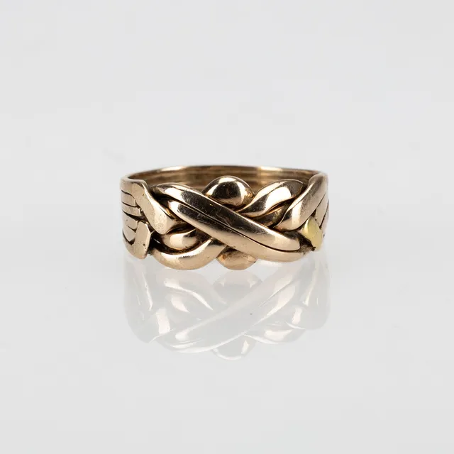 RING, 9K guld, pusselring.