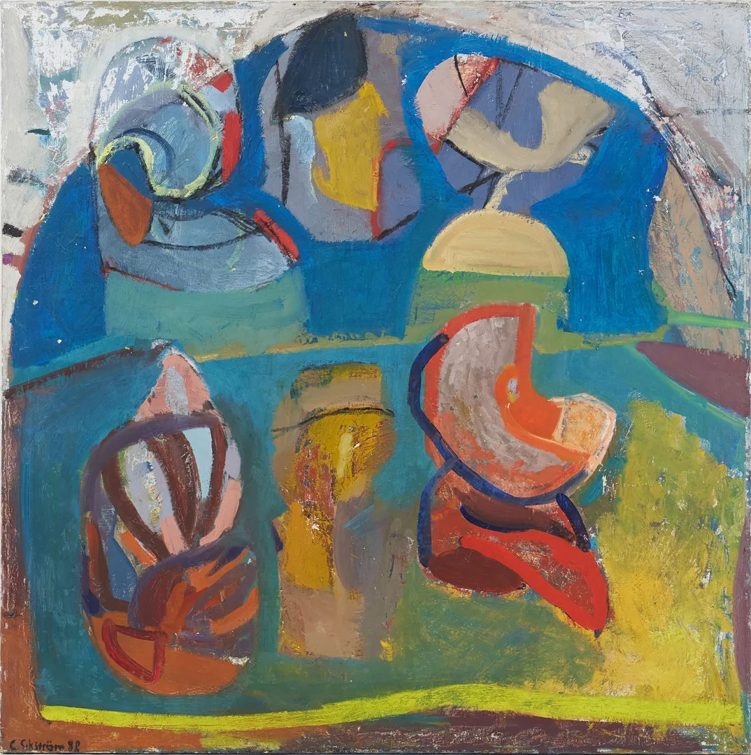 CECILIA SIKSTRÖM. "Snäckor" , oljemålning på duk, signerad och daterad C. Sikström 88. — Paintings — Stockholms Auktionsverk Magasin 5