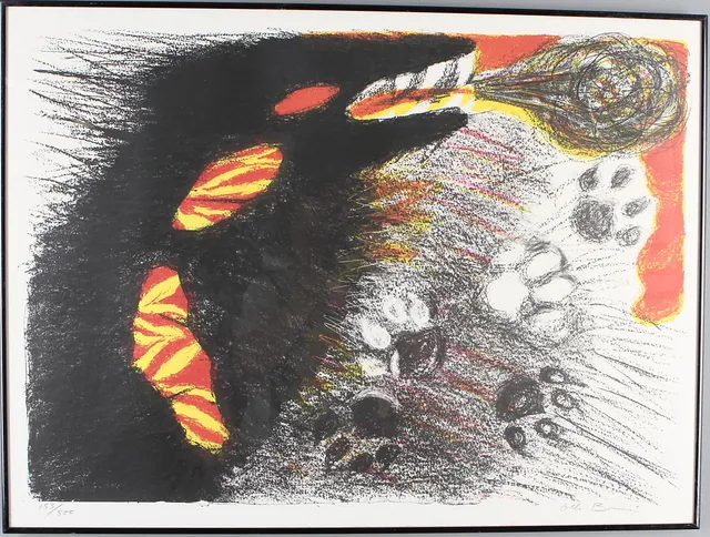 OLLE BONNIER. litografi, signerad samt numrerad 153/500.