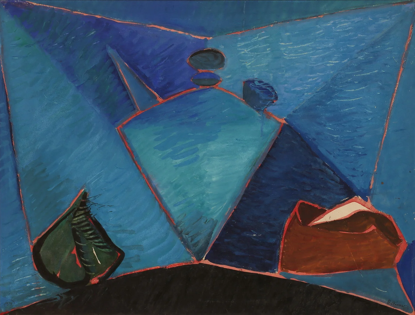 ROLAND KEMPE. Olja på pannå, signerad. — Paintings — RA Auktionsverket Norrköping