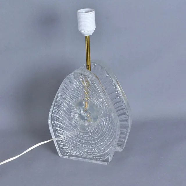 UNO WESTERBERG. BORDSLAMPA, glas och metall, Pukeberg.
