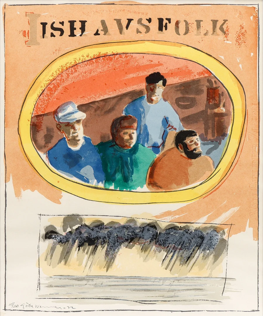 GÖSTA WERNER. "Ishavsfolk". — Engravings & Prints — Karlstad Hammarö Auktionsverk