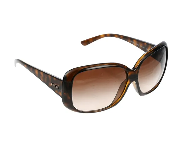 SOLGLASÖGON, PRADA, SPR, 25N, 61 13 2AU-651, 135, 3N, melerade bågar, bruna glas, putsduk, etui.