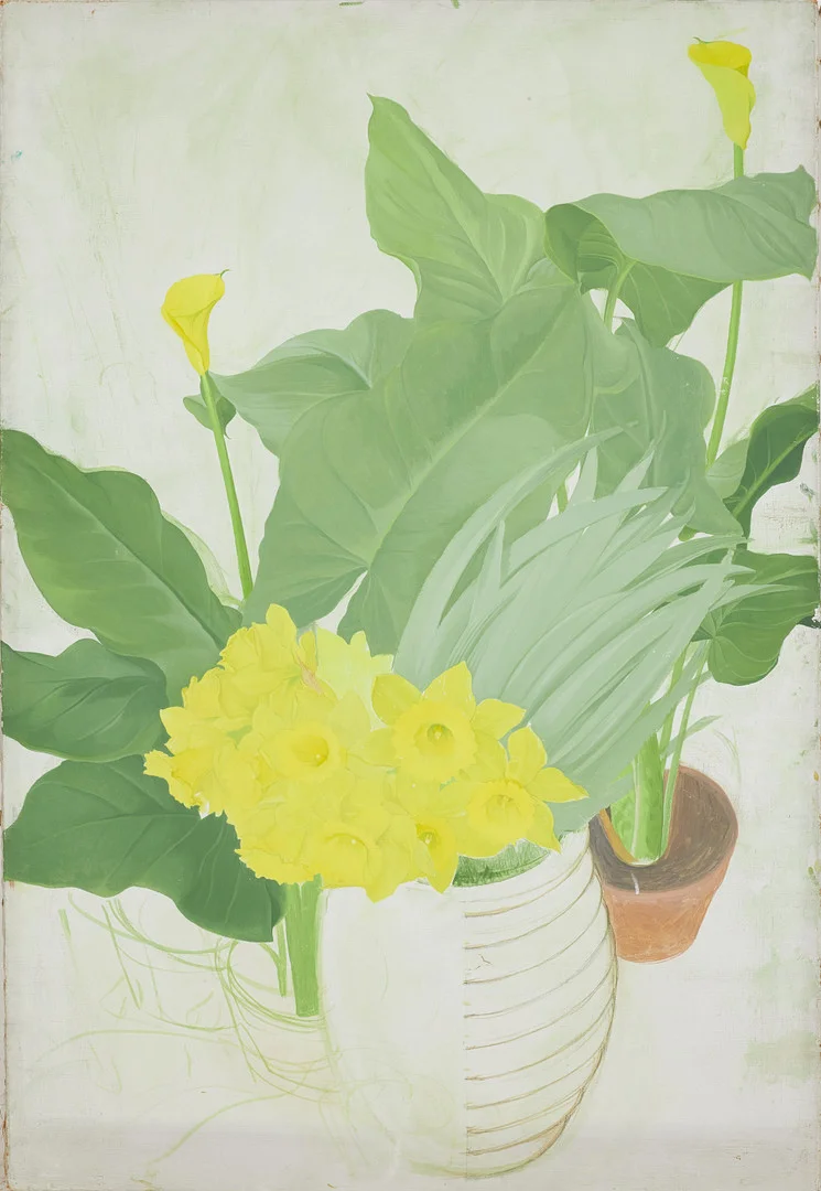 BEATA MÅRTENSSON-BRUMMER. TILLSKRIVEN. Stilleben med pingstliljor, olja på duk. — Paintings — Stockholms Auktionsverk Sickla