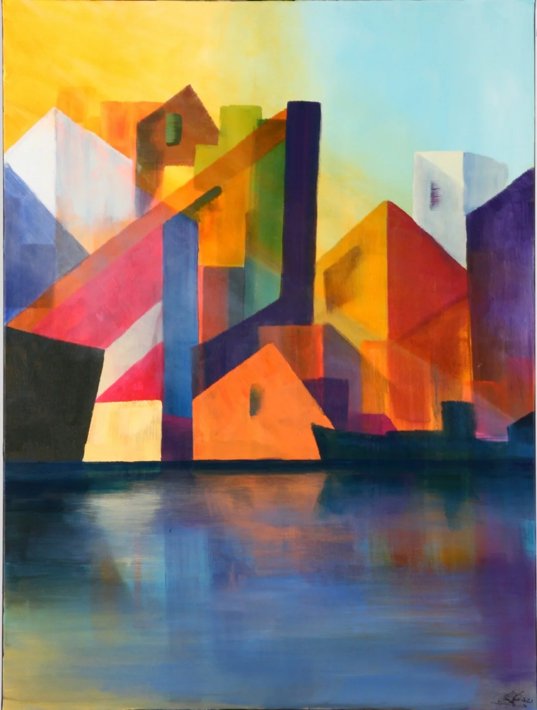 His Farmer. 'The Harbor Area' — Paintings and sculptures/Other pictorial art and sculptures — Lauritz