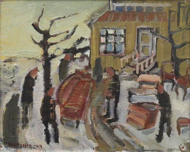 PER OLOF ZACHRISSON. Olja på pannå, signerad.