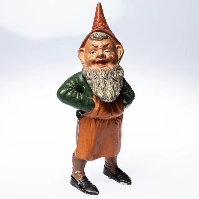 TOMTE, bemålad terracotta, Tyskland, 1900-talets början, omärkt.