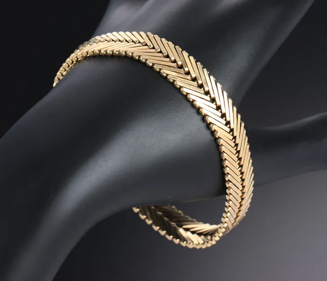 Aage Albing. Geneve armlænke af 14 kt. guld