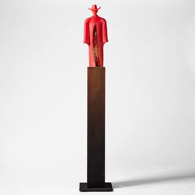 KJELL ENGMAN. Skulptur, Kosta Boda, unik.