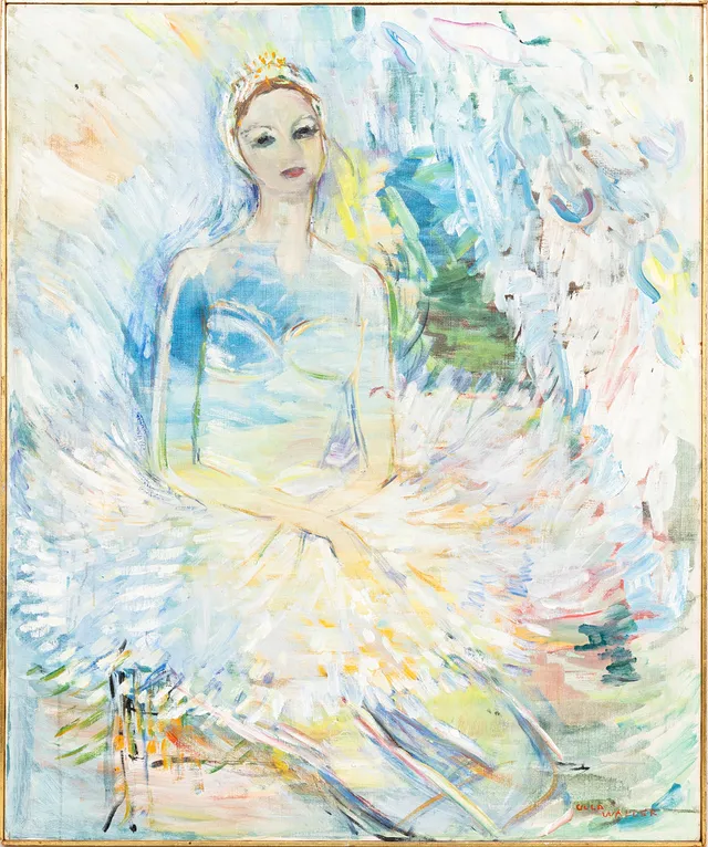 ULLA WALLER (1916-1996). Ballerina, Olja på duk, signerad.