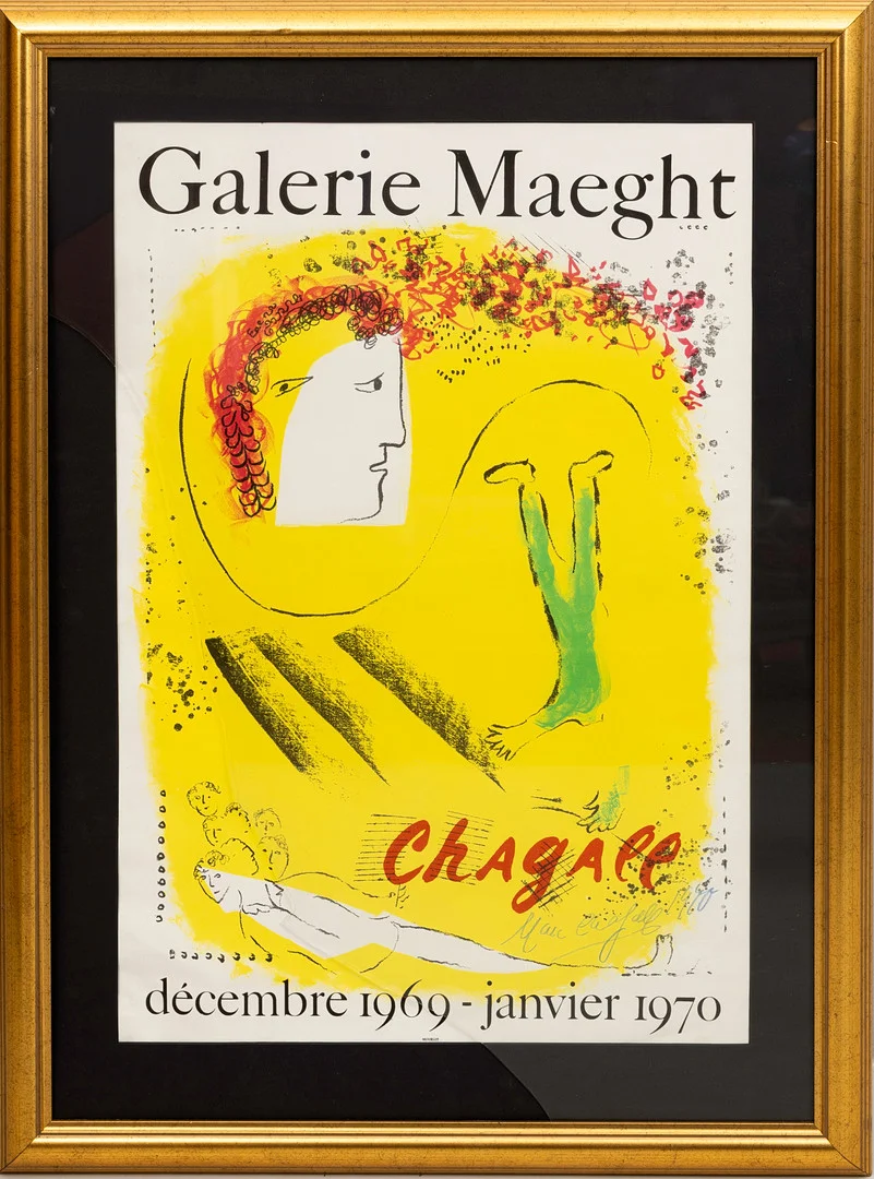 GALLERI MAEGHT. Litografisk utställningsaffisch; Chagall, décembre 1969-janvier 1970. — Engravings & Prints — Auktionshuset Kolonn