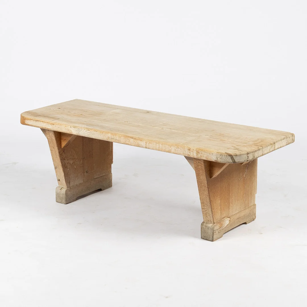 BÄNK, allmoge, trä, omkring 1900. — Furniture — Stockholms Auktionsverk Helsingborg