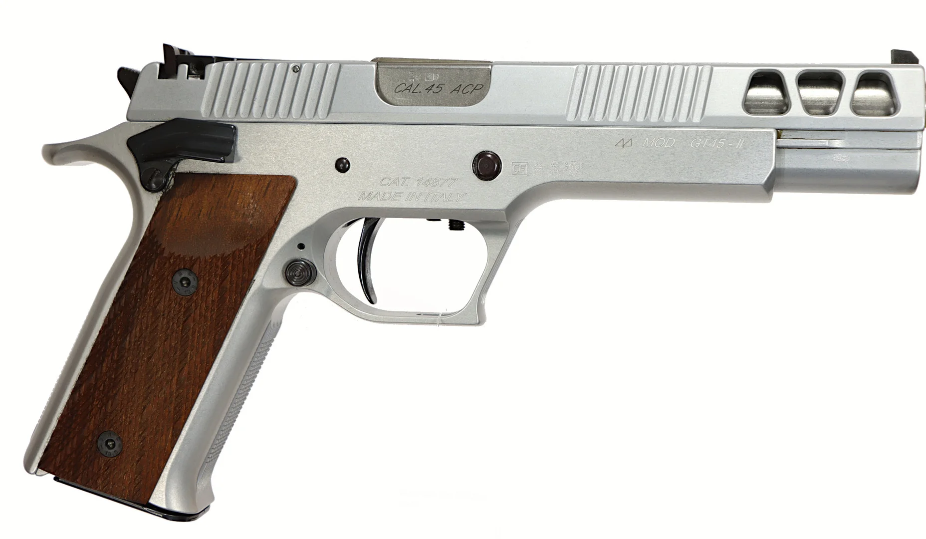PISTOL, fabrikat Pardini, modell GT45, kaliber .45 ACP, tillv.nr AT00129, se-nr SE2299338. — Pistols — Walter Borg