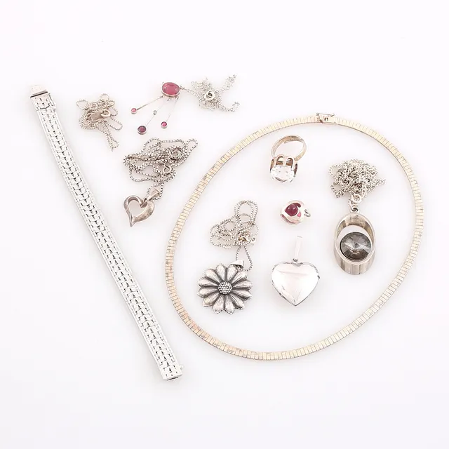 SMYCKEN, parti, silver, totalvikt 92 gram.