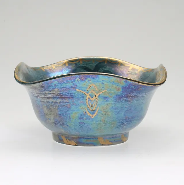 JOSEF EKBERG. Flintgods, skål, 1927, Gustavsberg.