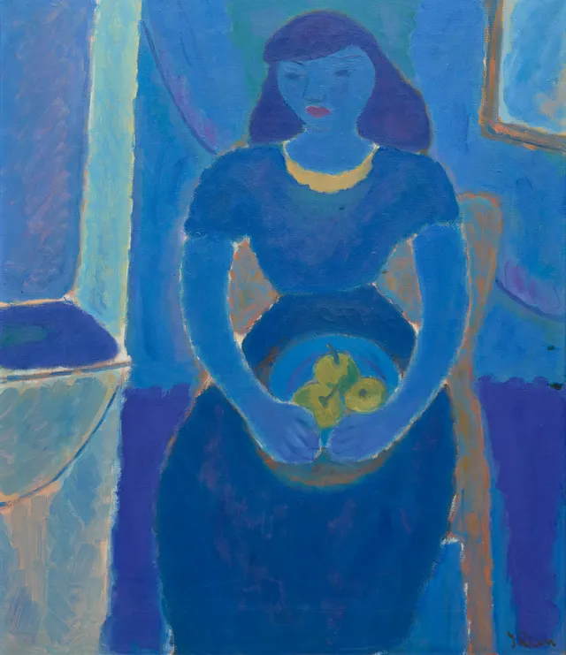 Rian, Johs. — Blå pike med sitroner, 1950-tallet
