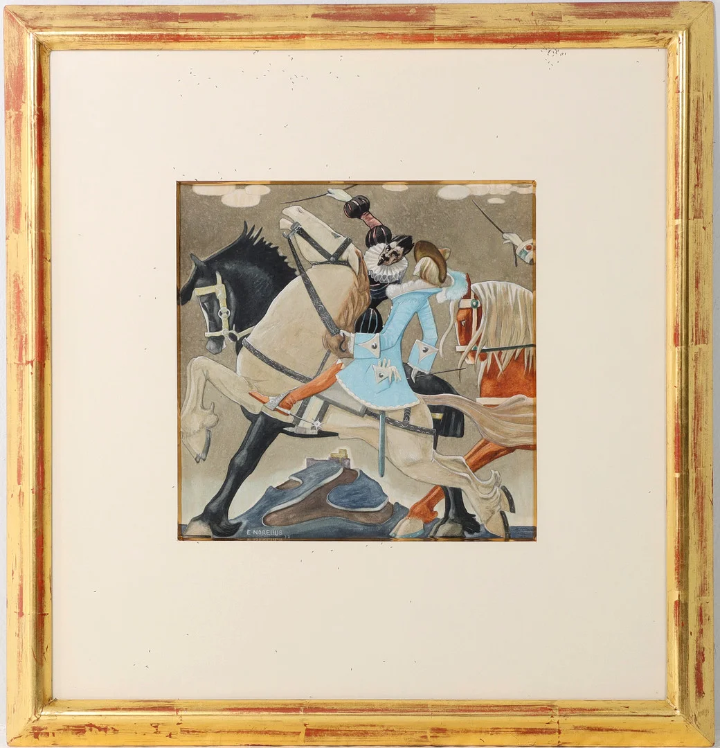 EINAR NORELIUS. 1900-1985. Akvarell, 1927. — Paintings — Auktionsverket Engelholm