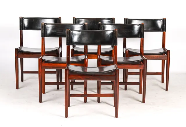 Kurt Østervig for Sibast Furniture: Six dining chairs, rosewood (6)