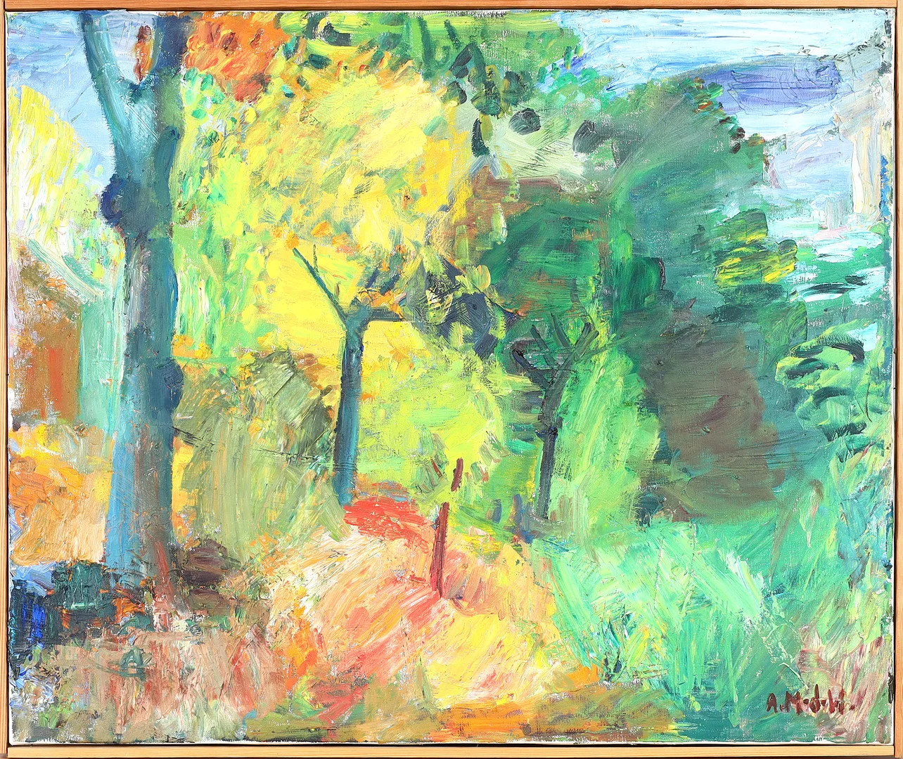 ASTRID MUNTHE DE WOLFE. Olja på duk, "Höst Waxholm" signerad och daterad -72. — Paintings — Auktionshuset Kolonn