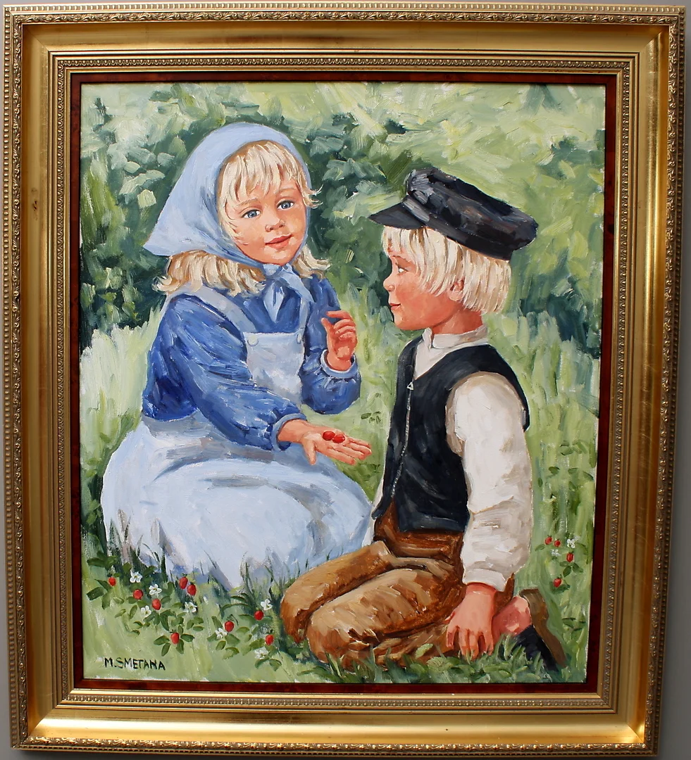 MONICA SMETANA. olja på duk, signerad M.Smetana. — Paintings — Leiflers Auktionshus