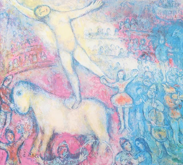 TRYCK. Cirkus, efter Marc Chagall.