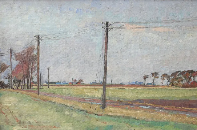ALFRED HEDLUND. olja på pannå, signerad och daterad 1928.