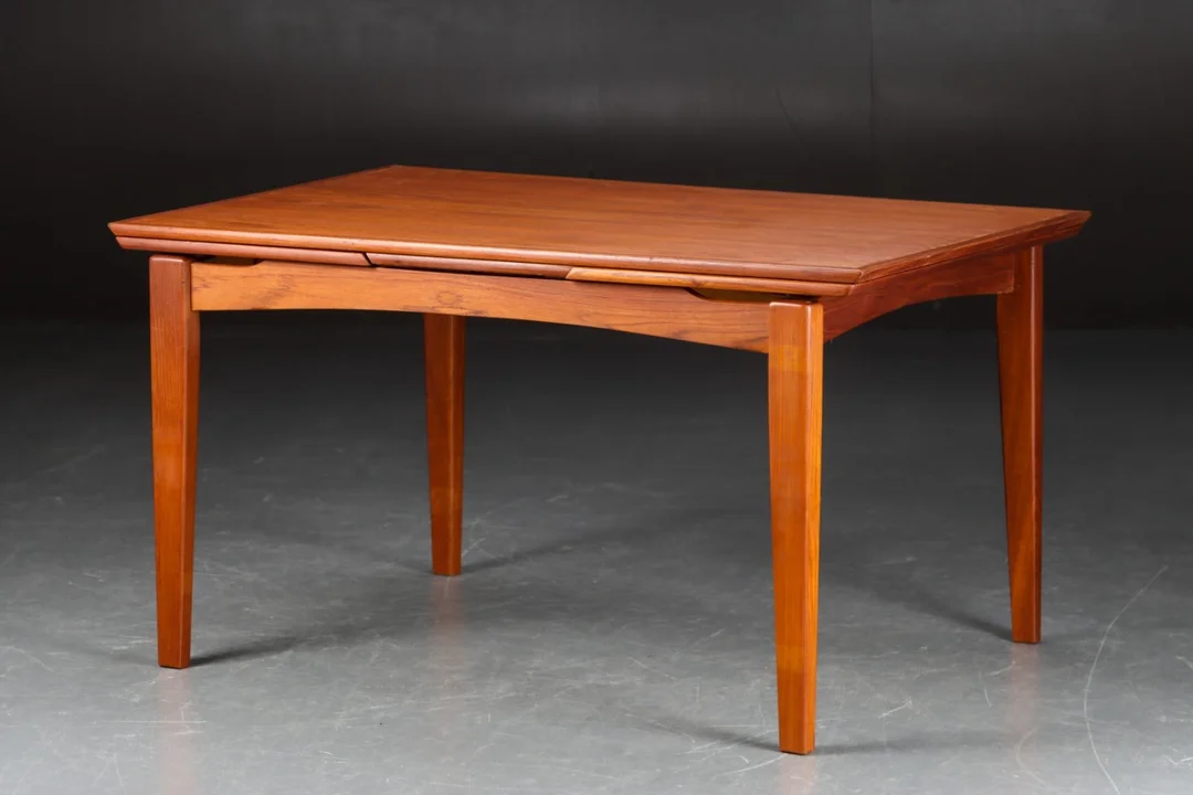 Spisebord med hollandsk udtræk, teaktræ 1960'erne — Furniture/Dining tables, dining room furniture — Lauritz