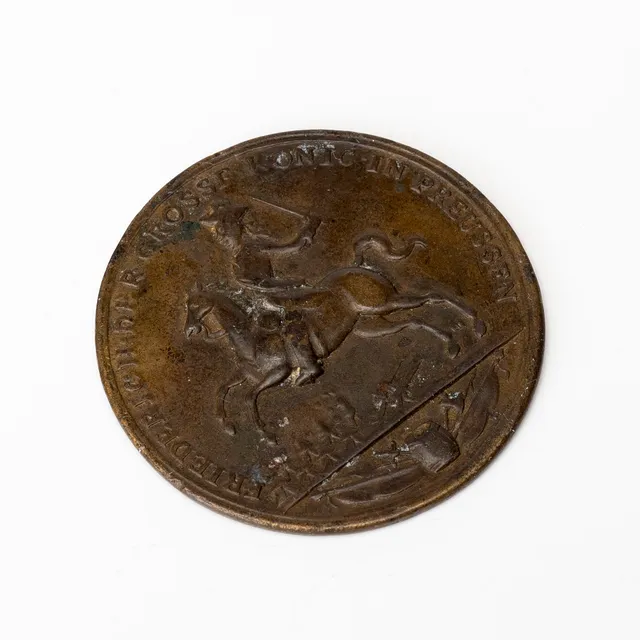 MEDALJ, brons, Fredrick II, Preussen, slaget i Roßbach, 1757.