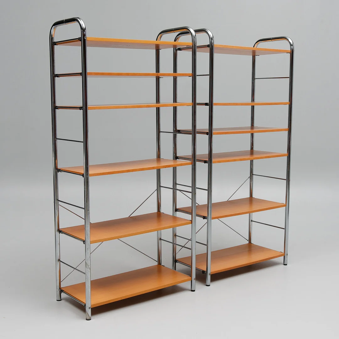 RUTGER ANDERSSON. Hyllor, "Niklas", 2 st, IKEA 1994. — Cupboards, Cabinets & Shelves — Auktionsbyrån Varberg