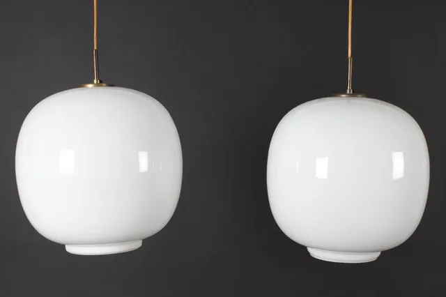 Vilhelm Lauritzen. Two Radiohus pendant lights (2)