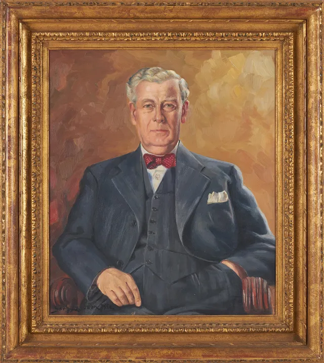 GERHARD LARSSON (1910-1990). Porträtt, olja på duk, signerad och daterad 1950.