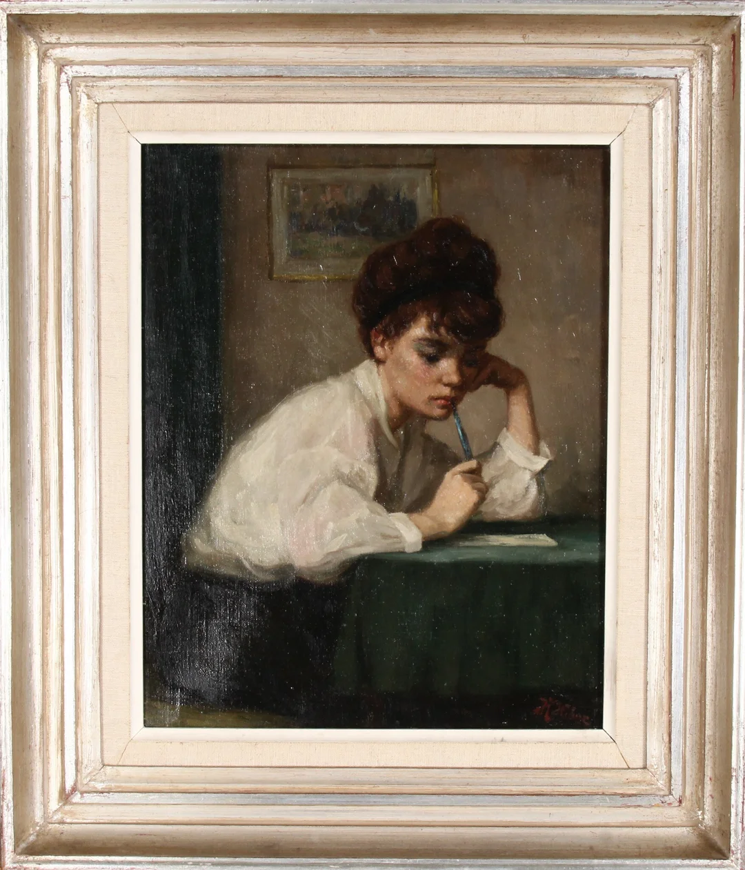 Helge Helme. Woman at table — Paintings and sculptures/Modern pictorial arts — Lauritz