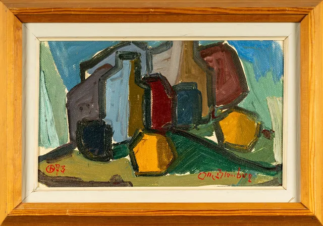 OLLE BLOMBERG. Olja på pannå, Signerad, 1973.