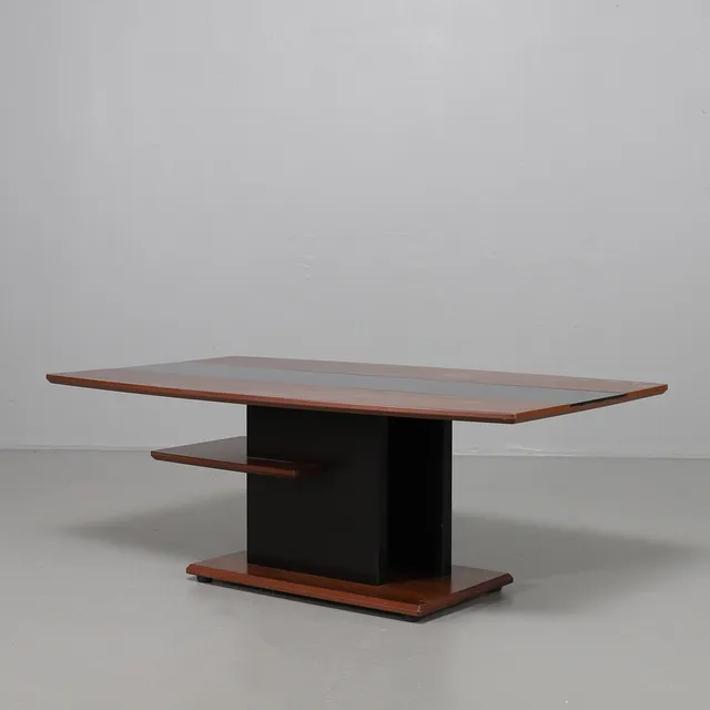 SOFFBORD, laminat och glas, nyare tillverkning.