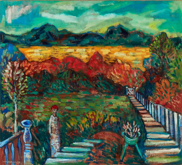 Mathisen, Jens — Kvinne i hagen, 1978