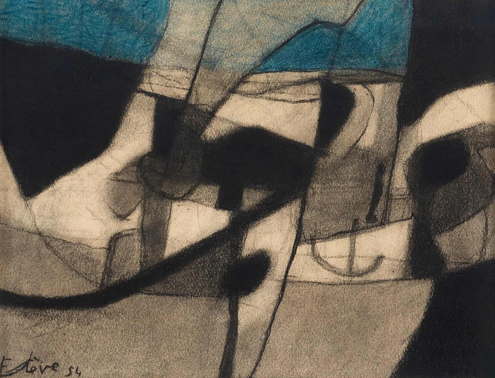 Maurice Estève, "Paysage aux Charadons". — Bukowskis