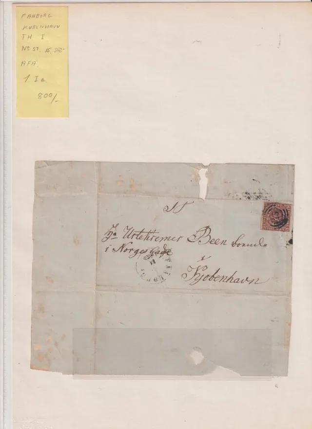 Denmark. Letters from the Næstved archive with e.g. 41 pcs. bills of exchange. Fills a binder. See photo section
