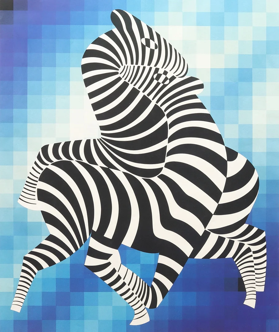 VICTOR VASARELY. Affisch, Vasarely, Galerie Börjeson, 1987, osignerad. — Engravings & Prints — Garpenhus Auktioner