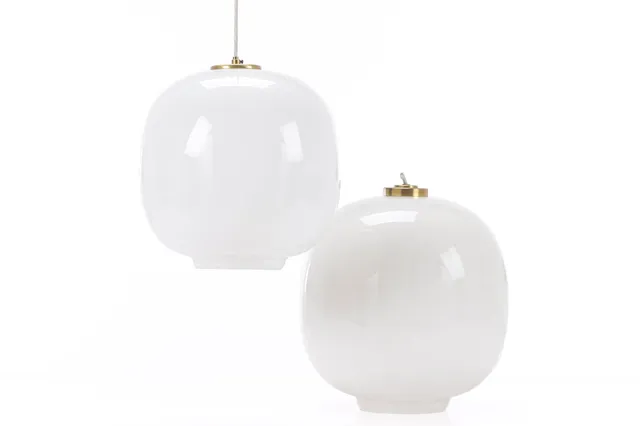 Vilhelm Lauritzen. Two 'radio house' pendants (2)