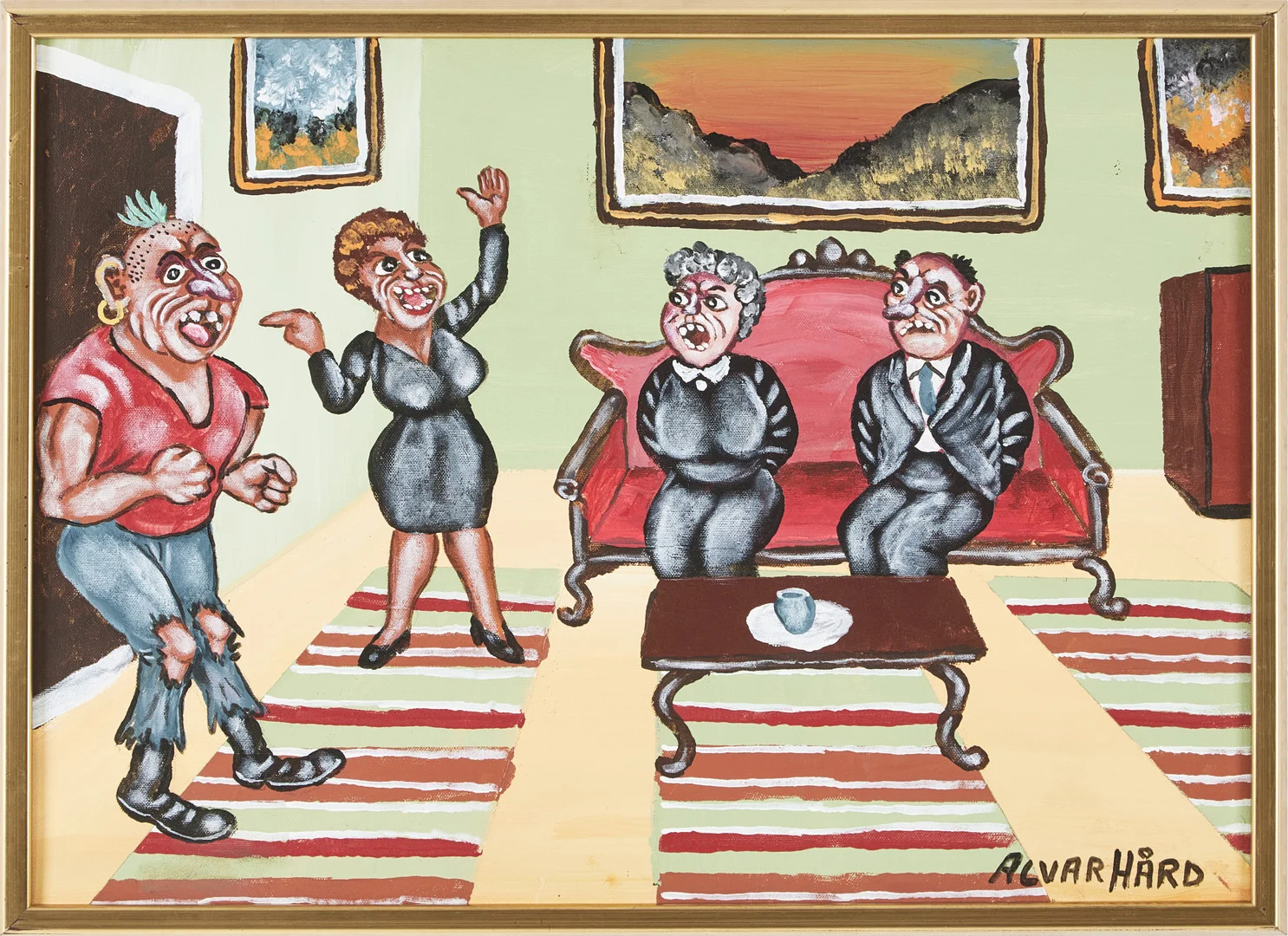 ALVAR HÅRD (1918-2011). Min nya kille, olja på duk. — Paintings — Stockholms Auktionsverk Magasin 5