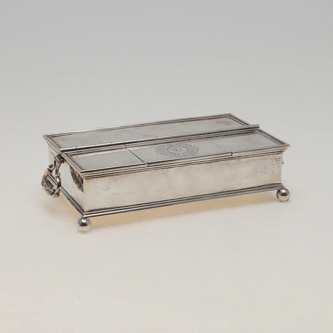 A GEORGE V AMBASSADORIAL INKSTAND. — Silver — Lawrences Auctioneers