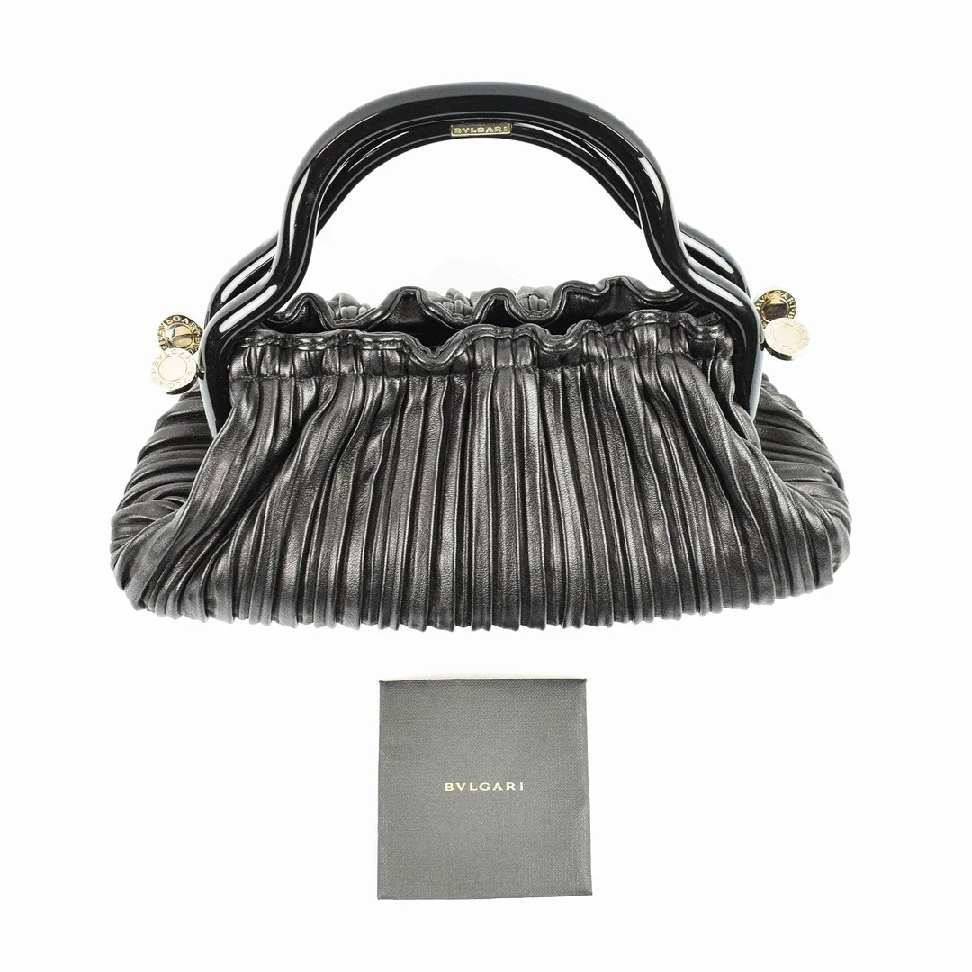 BVLGARI PLISSÉ EVENING BAG. — Vintage & Designer Fashion — Lots Road Auctions
