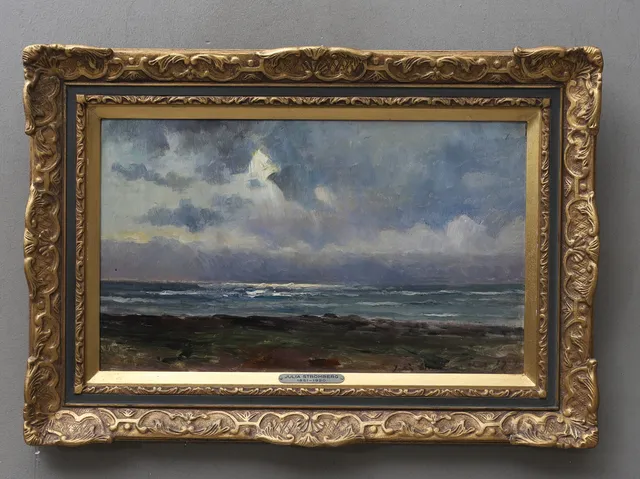 JULIA STRÖMBERG. skärgårdsmotiv, olja på duk, signerad och daterad 1904.