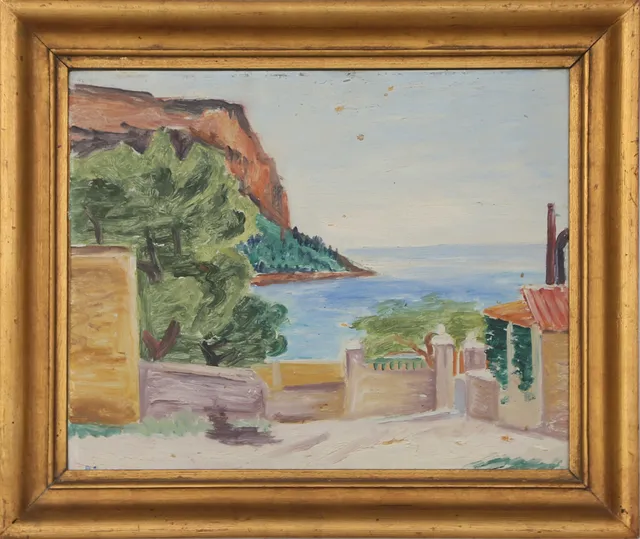BIRGER SIMONSSON. OLJA på pannå, monogramsignerad, 1900-tal.