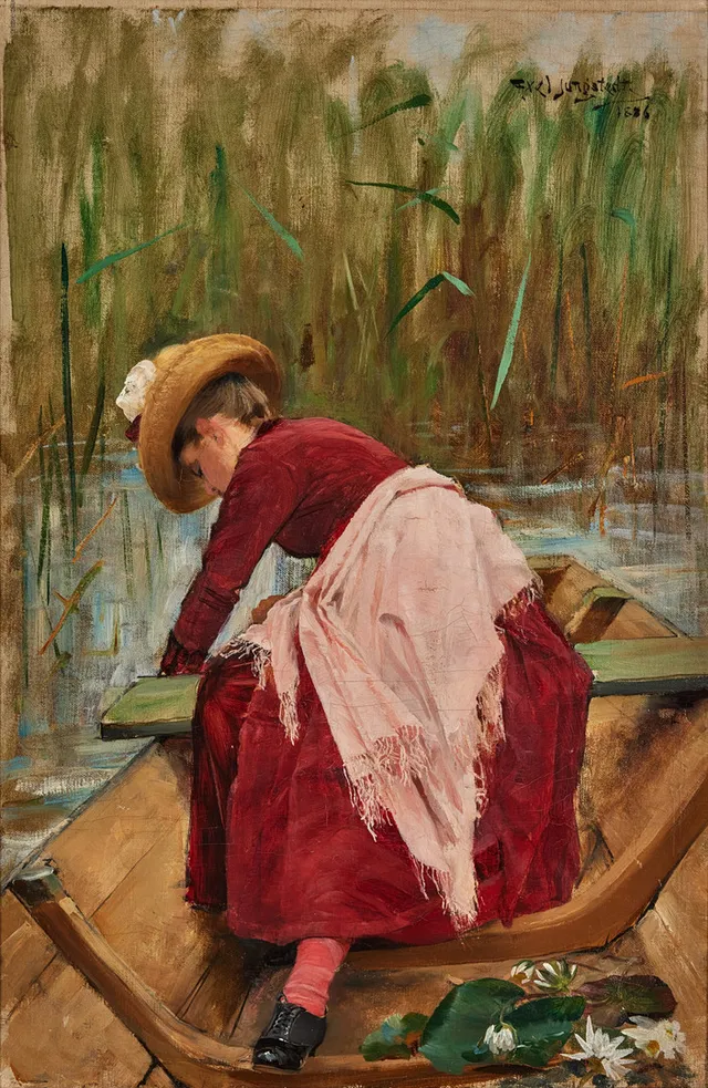 AXEL JUNGSTEDT (1859-1933). Waterlily Pond.