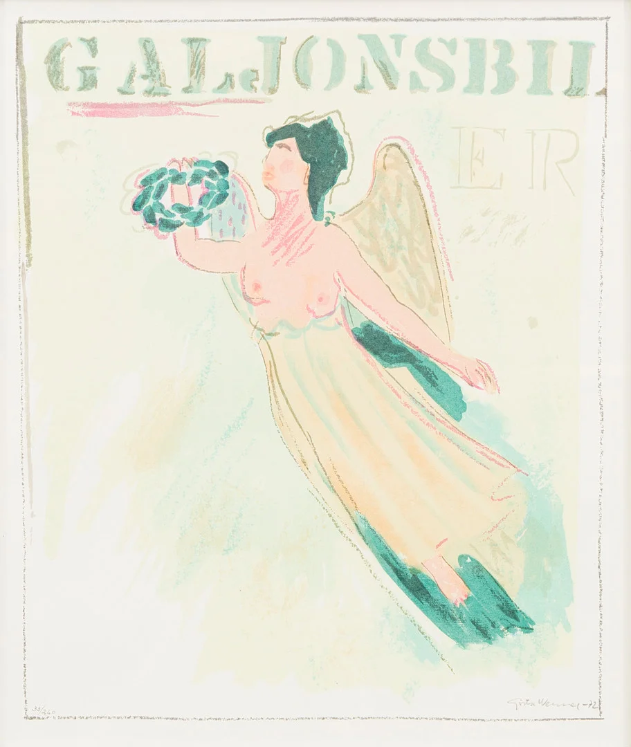 GÖSTA WERNER. "Galjonsbilder", färglitografi, signerad, numrerad och daterad, 33/260, -72. — Engravings & Prints — Auktionshuset Kolonn