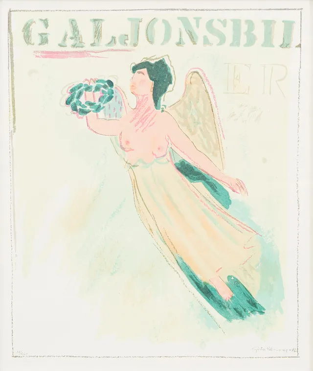 GÖSTA WERNER. "Galjonsbilder", färglitografi, signerad, numrerad och daterad, 33/260, -72.