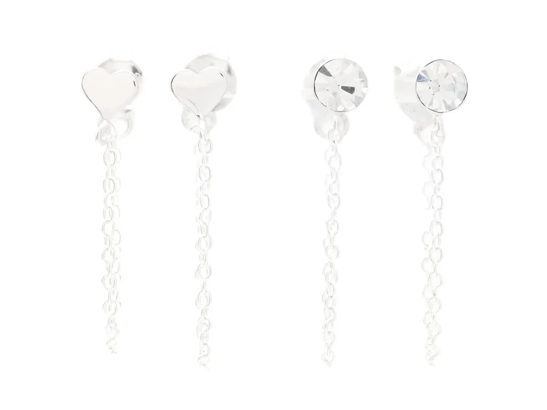 ÖRHÄNGEN, 2 par, sterlingsilver, stift, vikt 1,2 g. — Smycken/Smyckeset — Kaplans