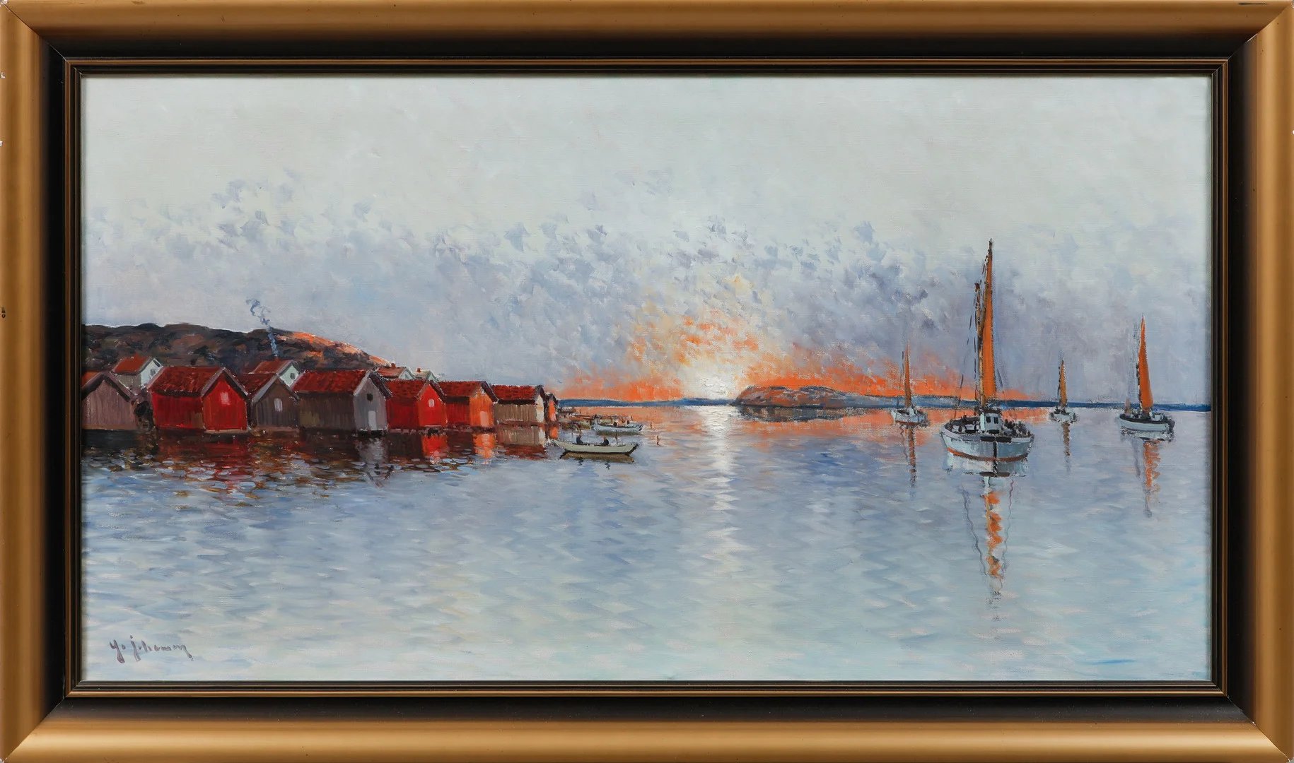 YO JOHANSSON. Kustbild, olja på duk, signerad. — Paintings — Göteborgs Auktionsverk