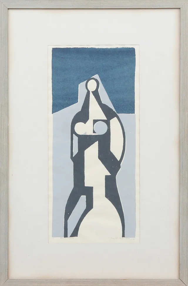 BERTIL BERNTSSON. LITOGRAFI, provtryck, signerad, 1952.
